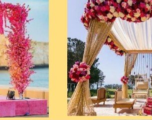 Royal Gold & Rose Mandap - Rajasthan Event Management