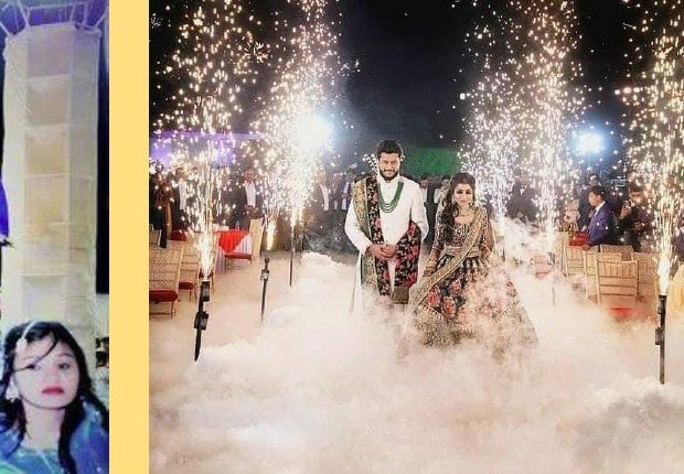 Fog & Sparkler Aisle - Rajasthan Event Management